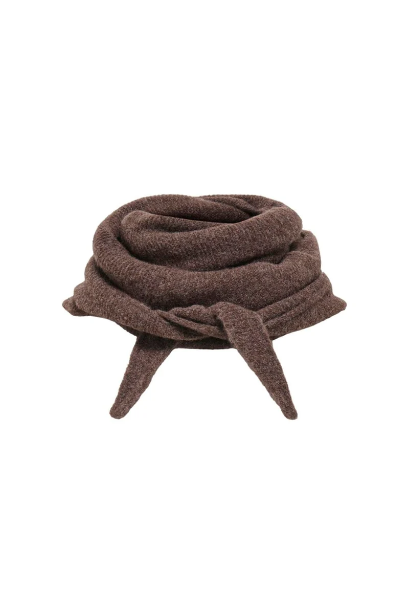 Only - Onlbolette Knitted Scarf Acc - 5008836 Black Coffee Melange