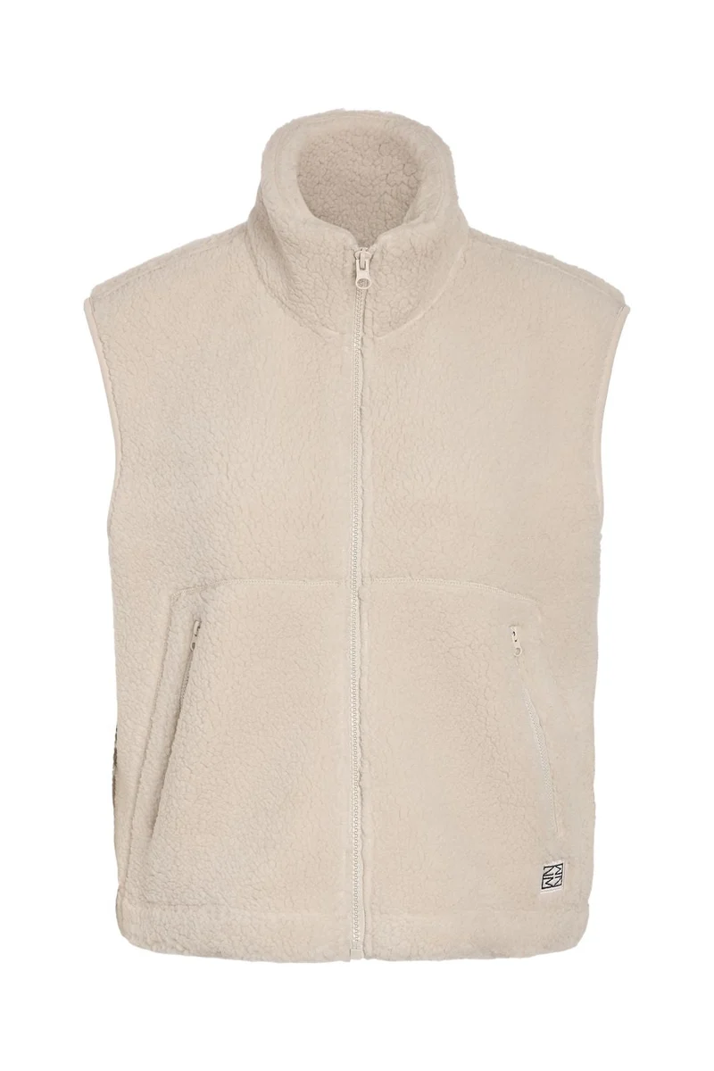 Noisy May - Nmmasey Short Teddy Vest - 4982039 Silver Lining