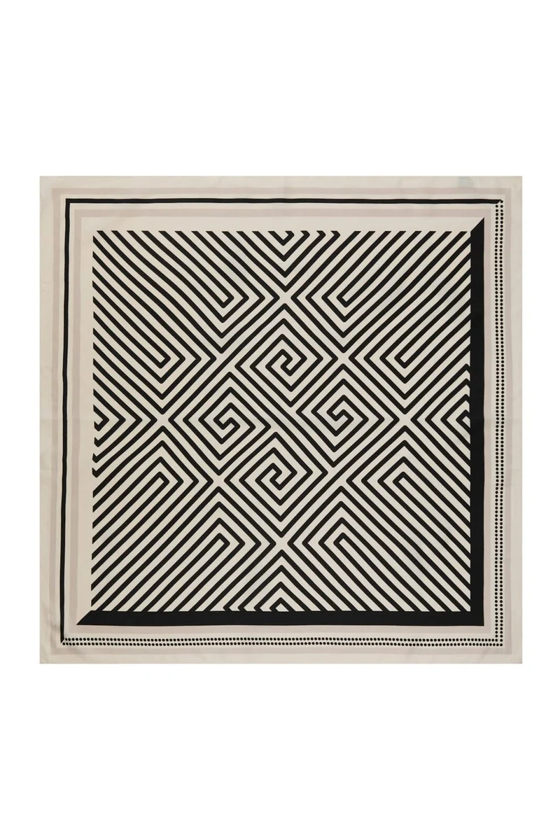 Neo Noir - Kela Print Scarf 170776 - 357 - Off White / Black