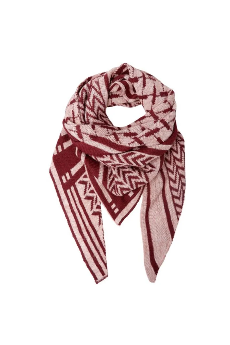 Black Colour - Bcbex Triangle Scarf 208279 - Wine