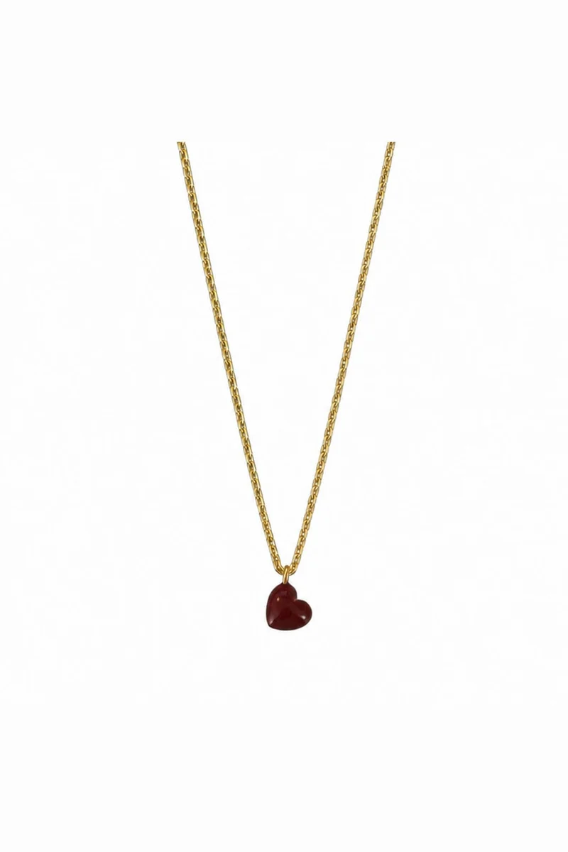 Enamel Copenhagen - Necklace, Grand Amore N162gb - Bordeaux