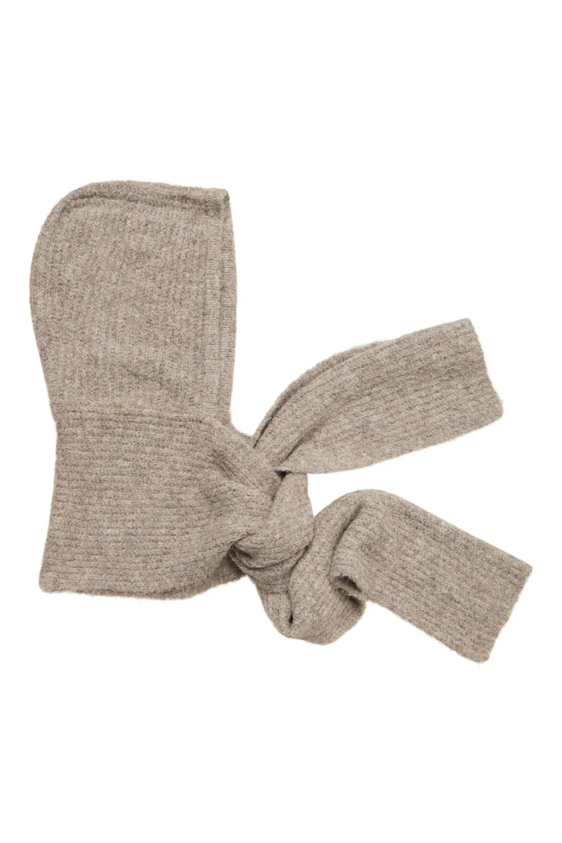 Object - Objmilu Scarf Knit Balaclava - 4933600 Humus Melange