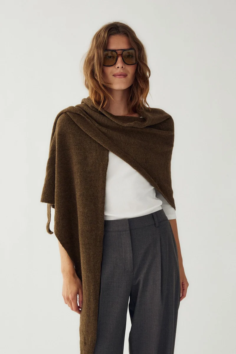 Noella - N-Loena Knit Scarf 13940001 - 1517 - Military Green Melange