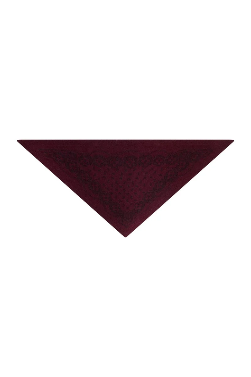 Neo Noir - Ariya Paisley Knit Scarf 171220 - 682 - Wine