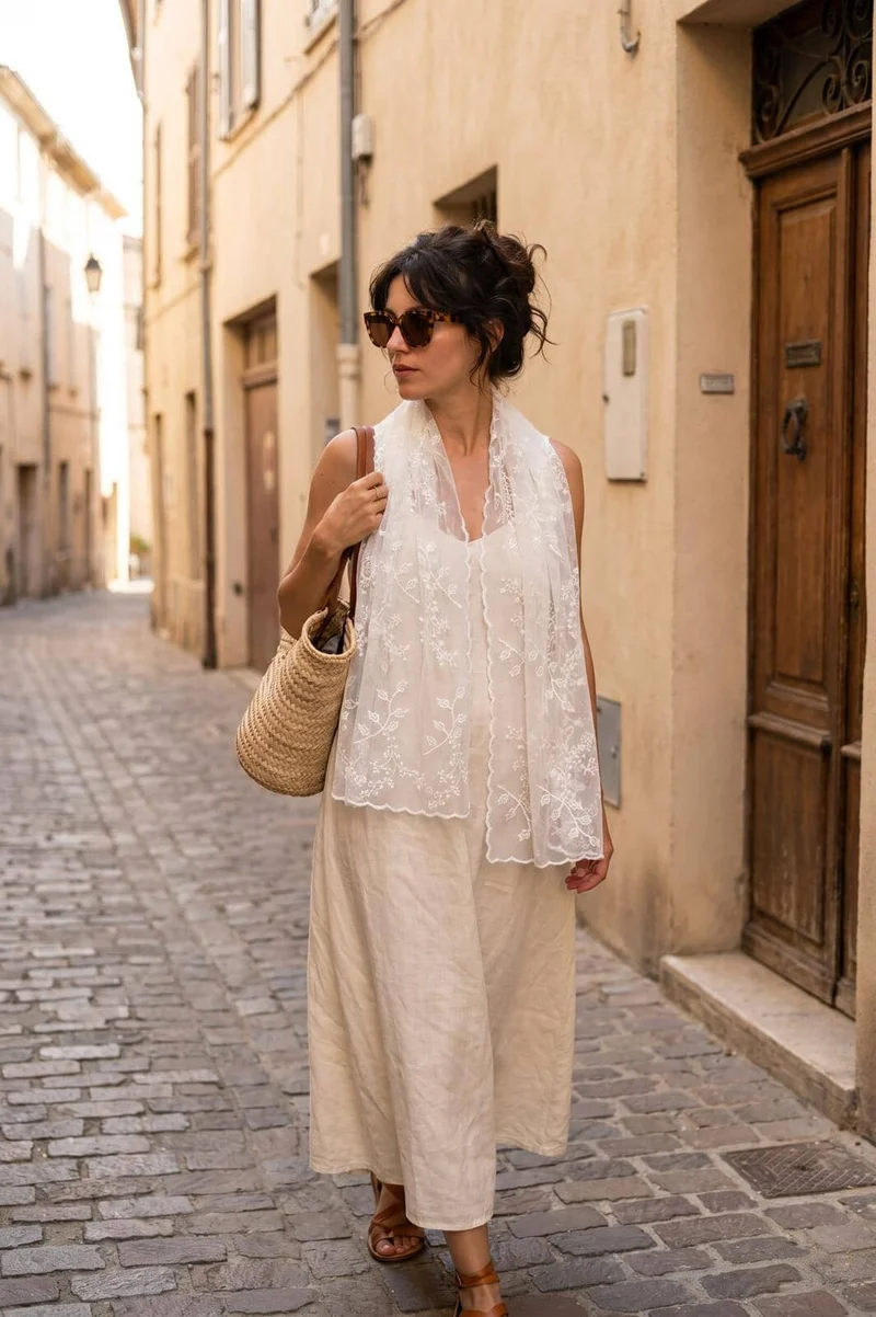 A-bee - Zinnia Scarf - White