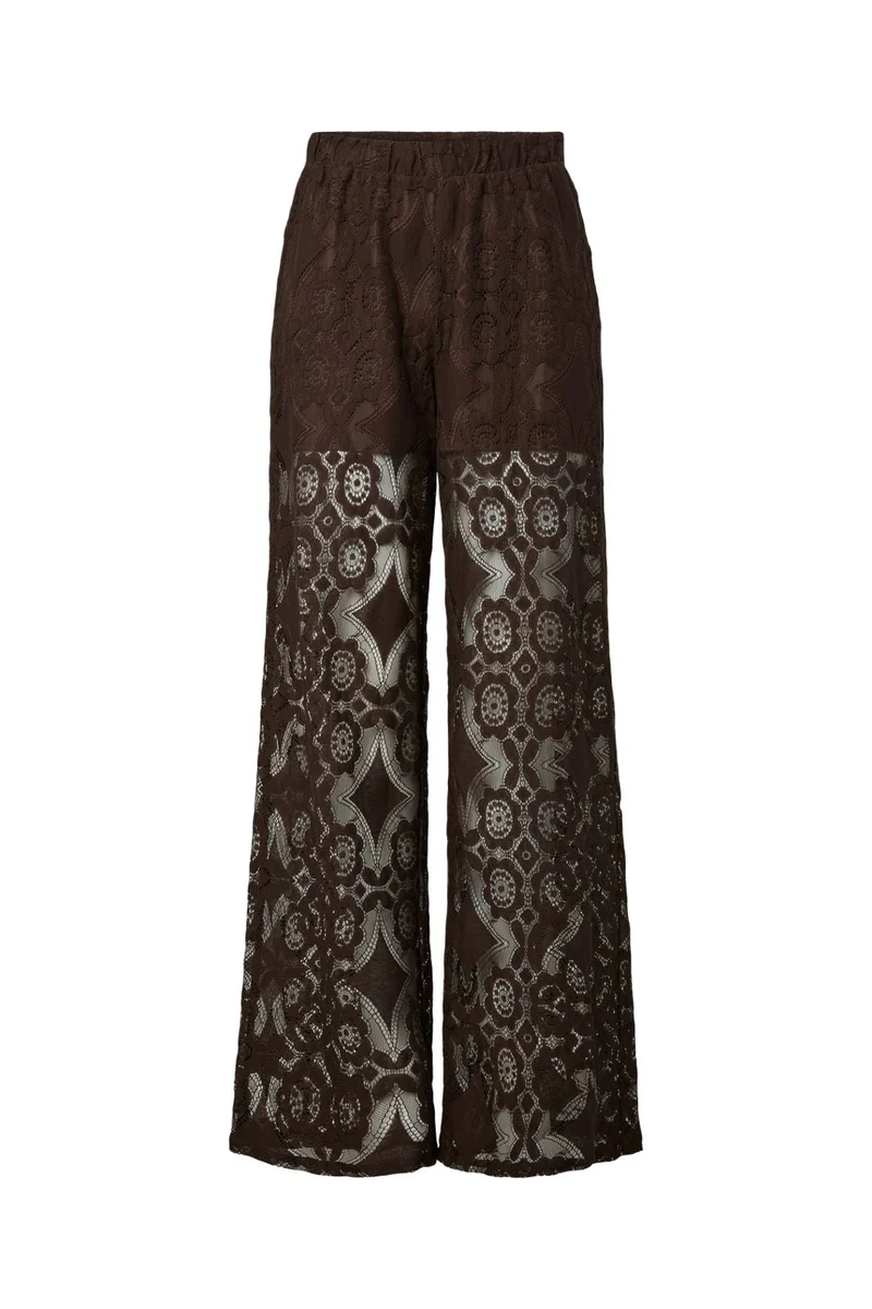 YAS - Yasalmi Scarf Lace Pant - 5086631 Coffee Bean