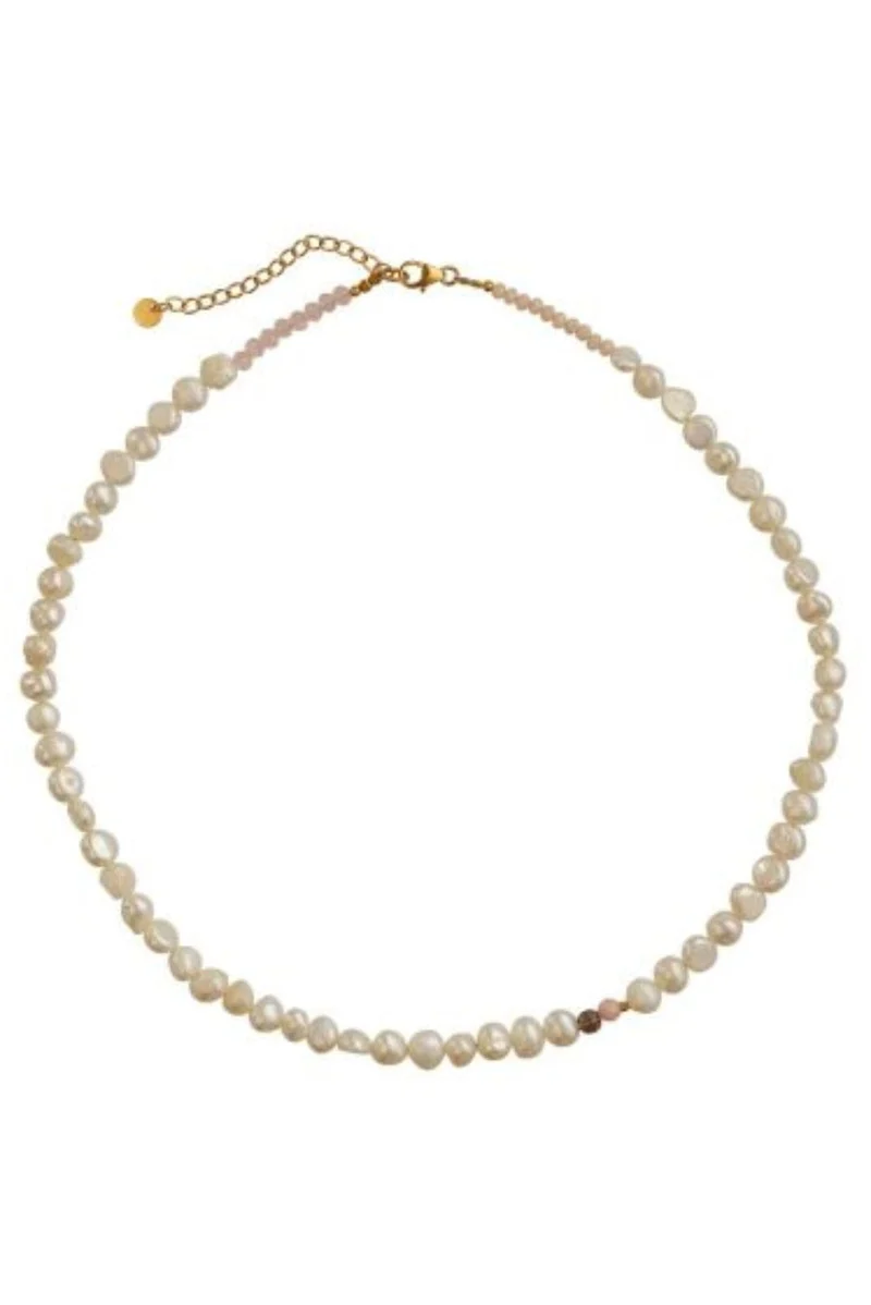 Stine A - Pearly Necklace Mocha - 2071-02-OS