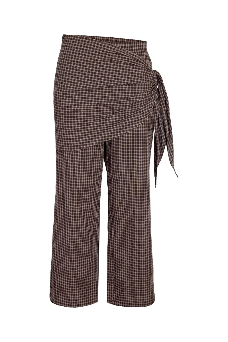 Noisy May - Nmtrix Hip Scarf Pant Tnt/17 - 5185498 Chocolate Brown Beige