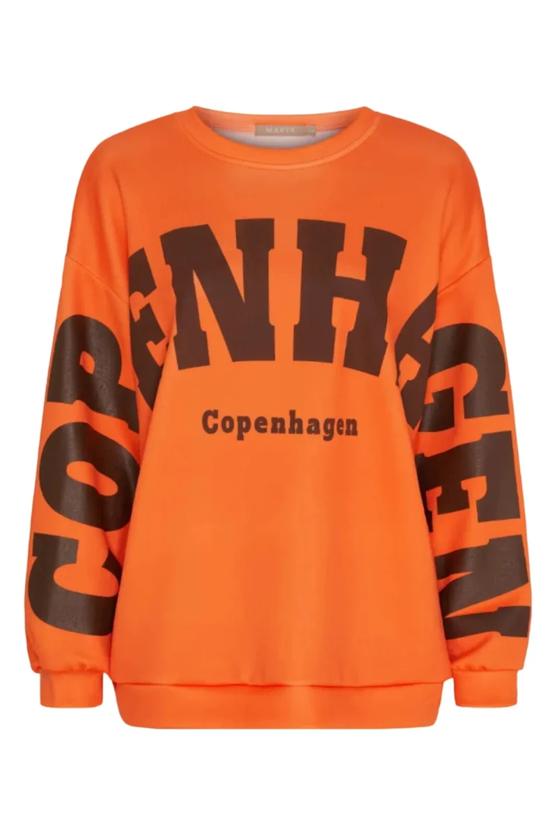Marta Du Chateau - Mdchibiscus Sweatshirt 22659 - Orange/Moro