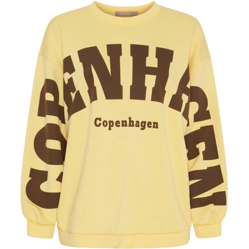 Marta Du Chateau - Mdchibiscus Sweatshirt 22659 - Yellow/Moro