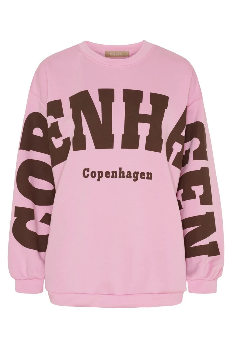 Marta Du Chateau - Mdchibiscus Sweatshirt 22659 - Pink