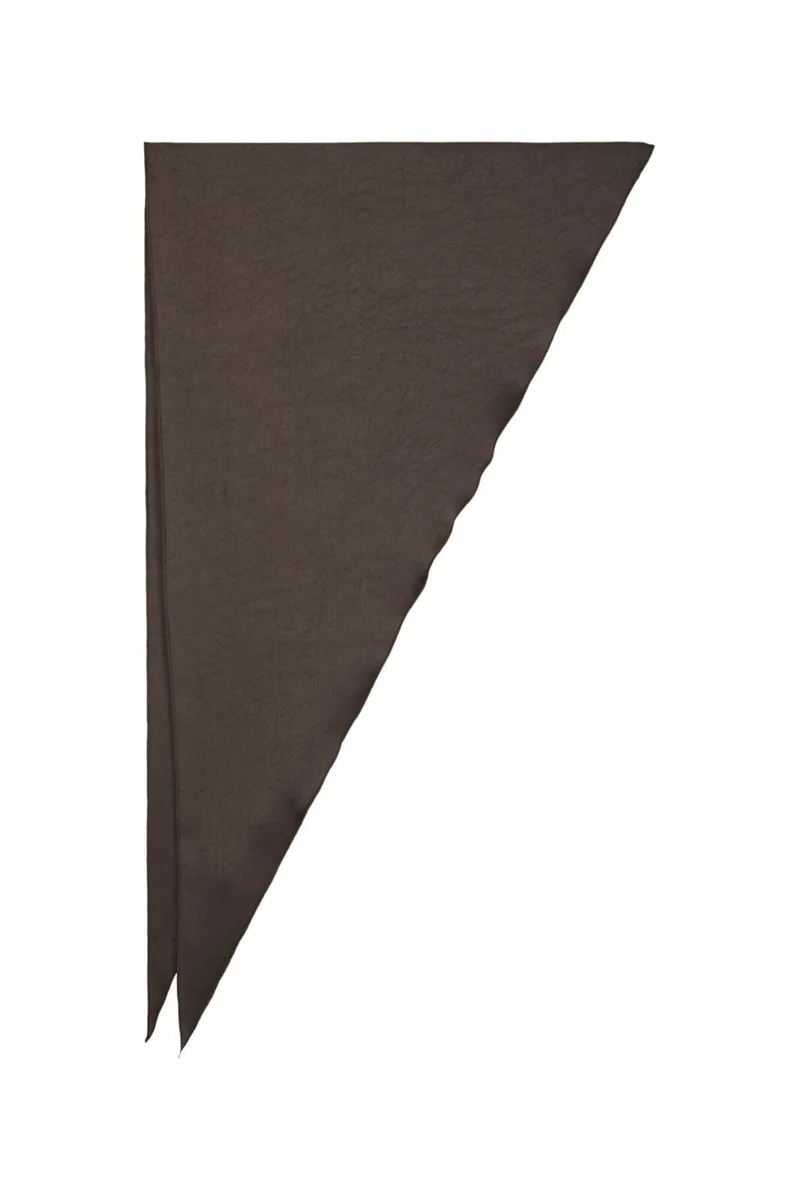 Neo Noir - Serina Heavy Sateen Big Scarf 168193 - 676 - Dark Brown