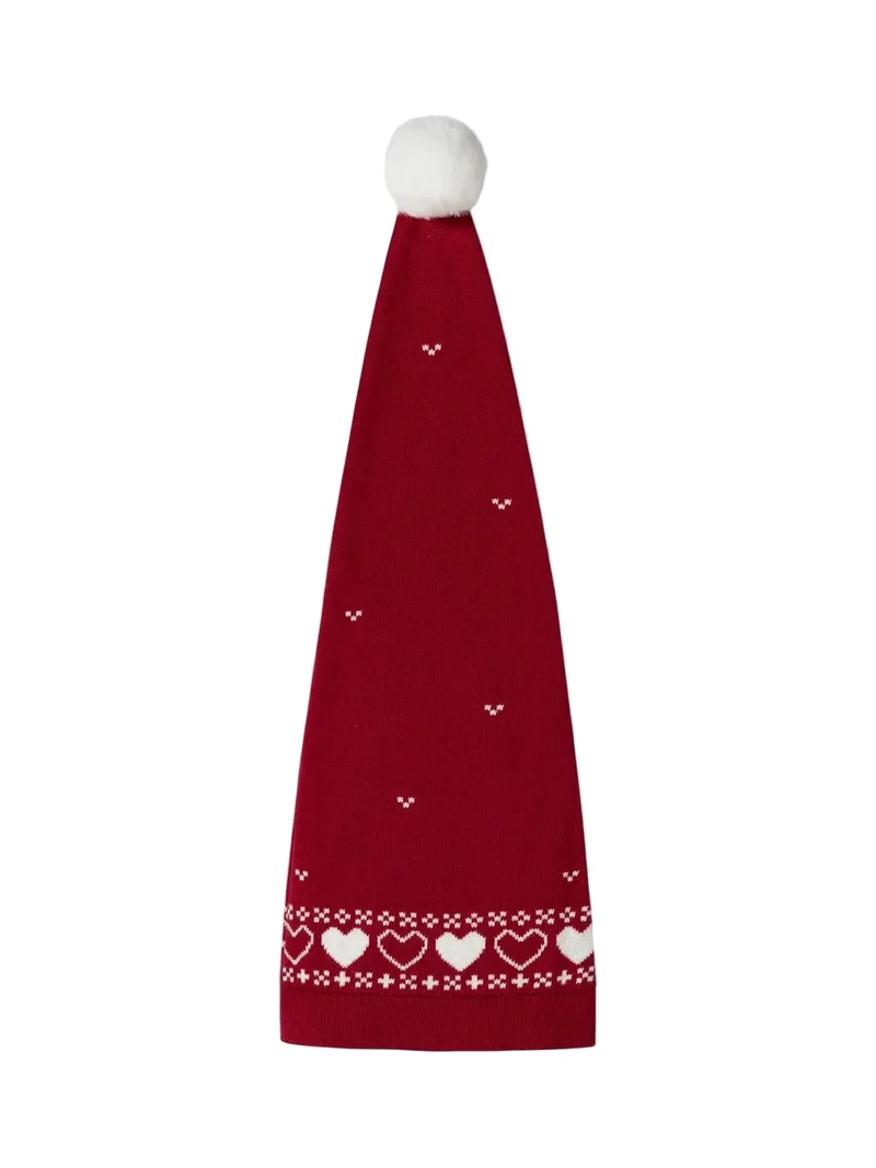 Name It - Nmnrismas Knit Hat - 4913638 Jester Red Hearts