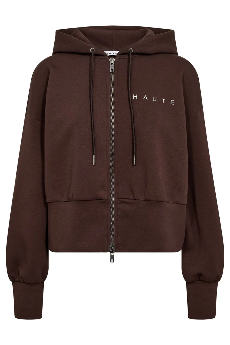 Haute L'Amitié - Maxi Split Zip Hoodie HL10523 - Mocca