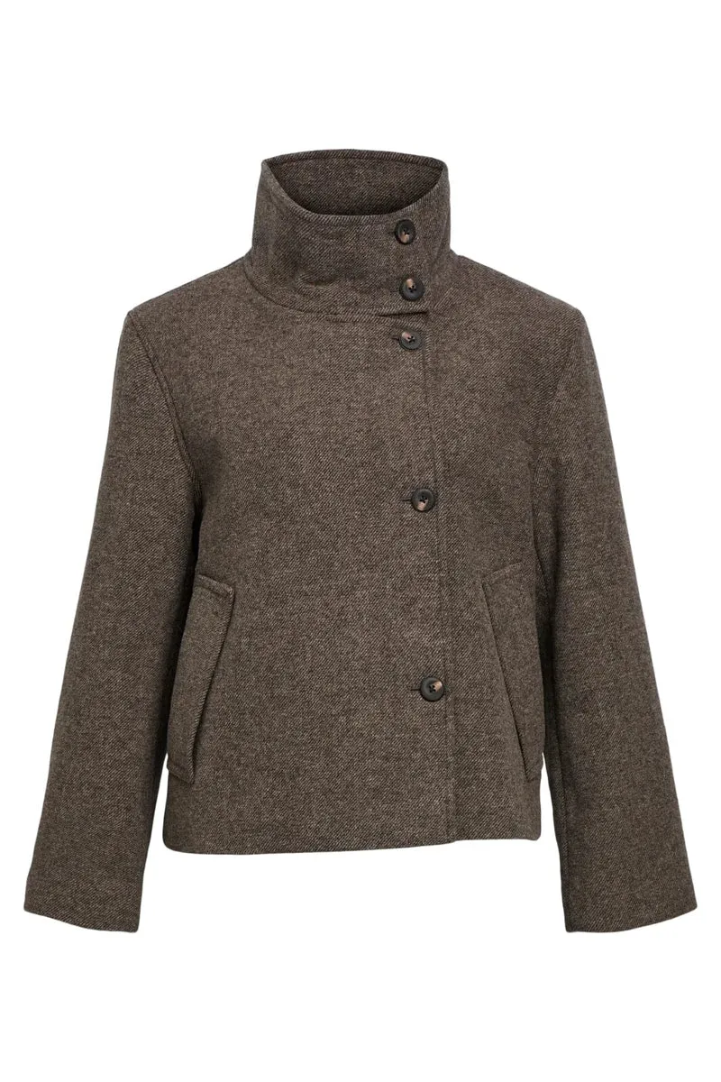 Object - Objriki Re Short Jacket - 4535518 Morel Melange