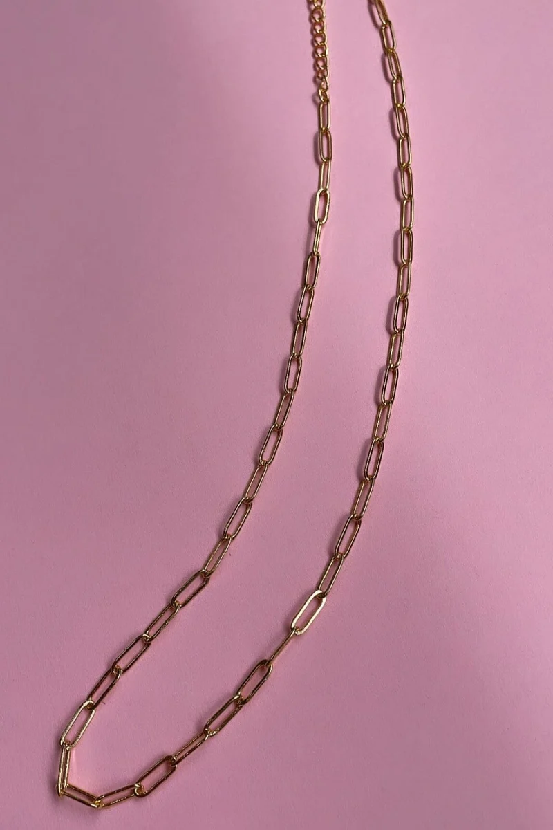 Mellow Moon - Link Chain Big Necklace - Forgyldt