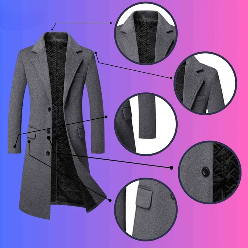 Wol Trench Coat - Klassieke Britse Lange Winterjas - Ashford