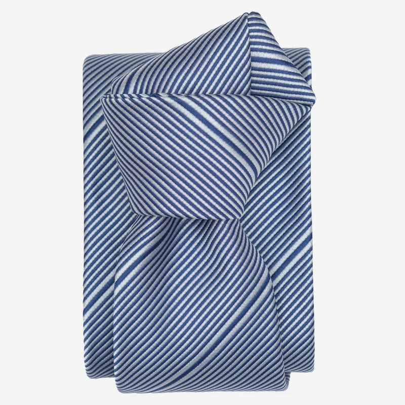 Matteo - Silk Jacquard Tie - Navy Blue