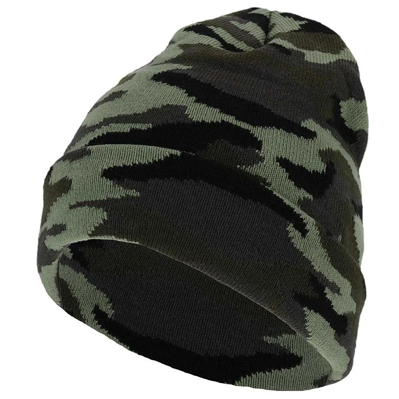 Jongens muts khaki-zwart