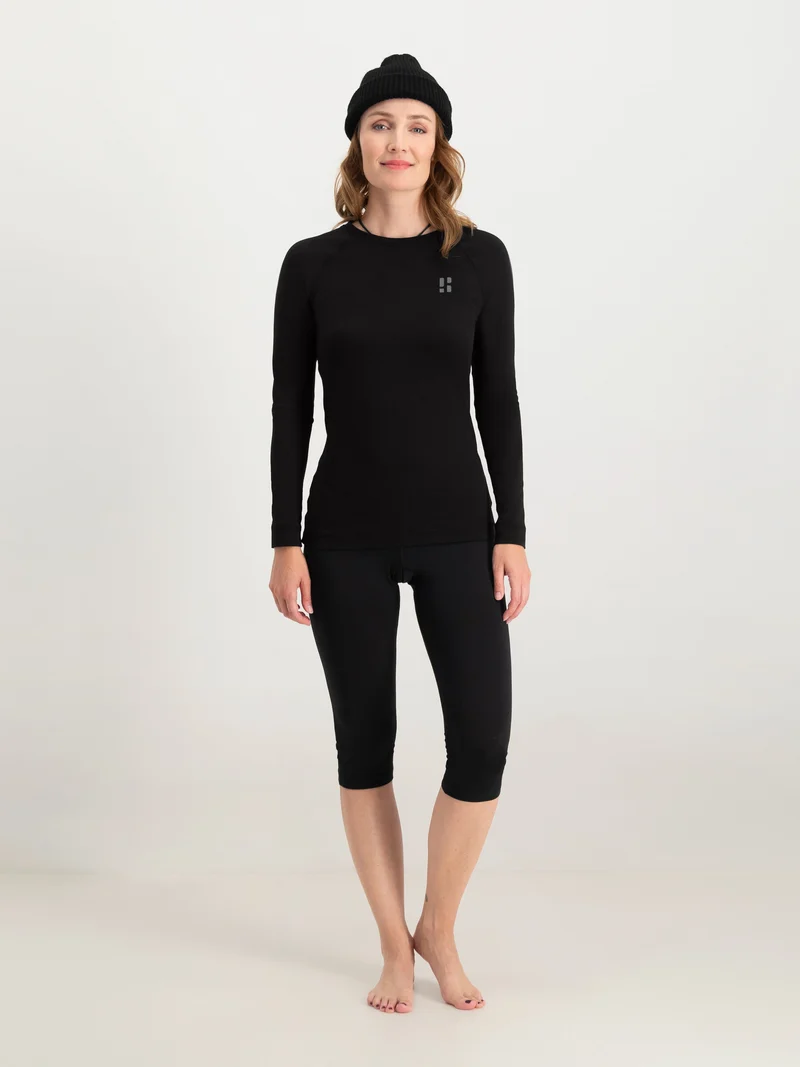 Lightweight Baselayer 3/4 Pant Women | Black