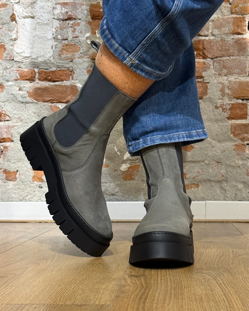 ART duurzame chelsea boot met dikke zool GREY AMBERES