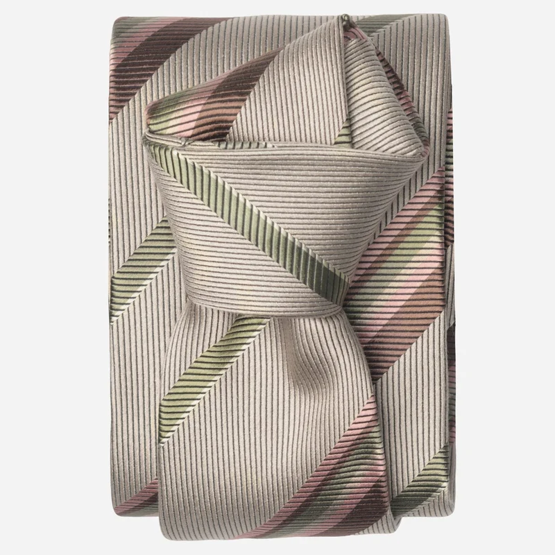 Lugano - Silk Jacquard Tie - Almond Beige
