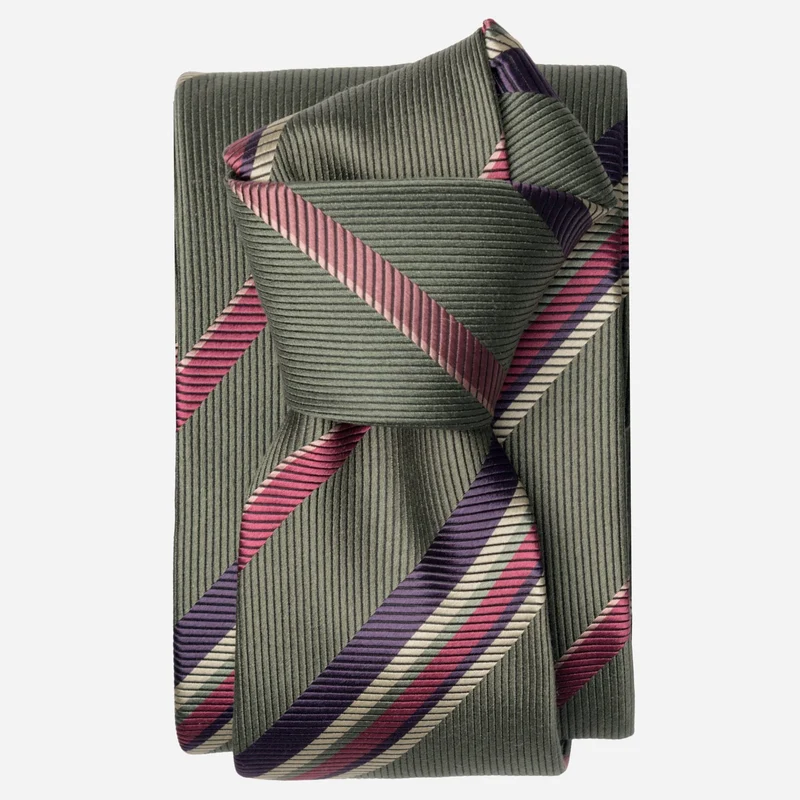 Lugano - Silk Jacquard Tie - Sage Green
