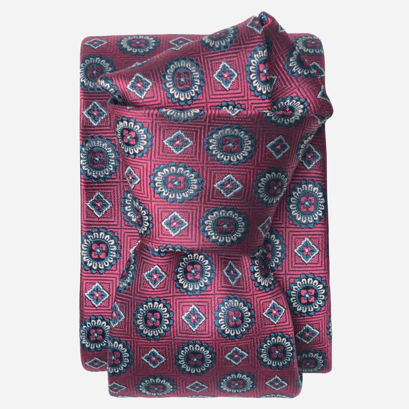 Ercole - Silk Jacquard Tie - Raspberry