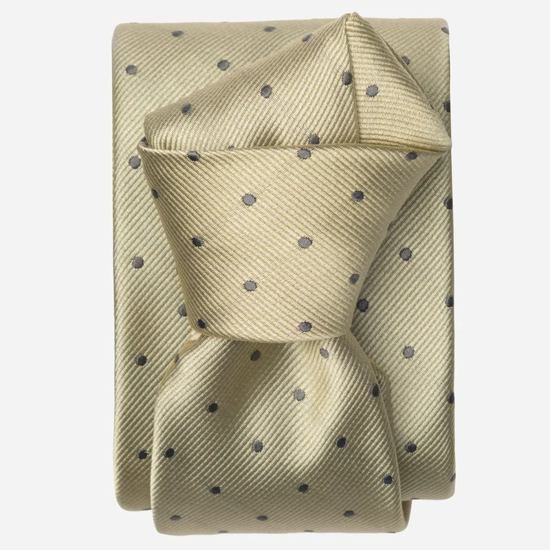 Pisa - Silk Jacquard Tie - Ecru/Lime