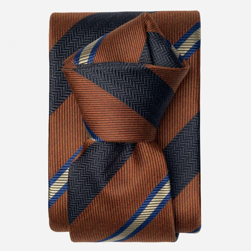 Flaminia - Silk Jacquard Tie - Rust