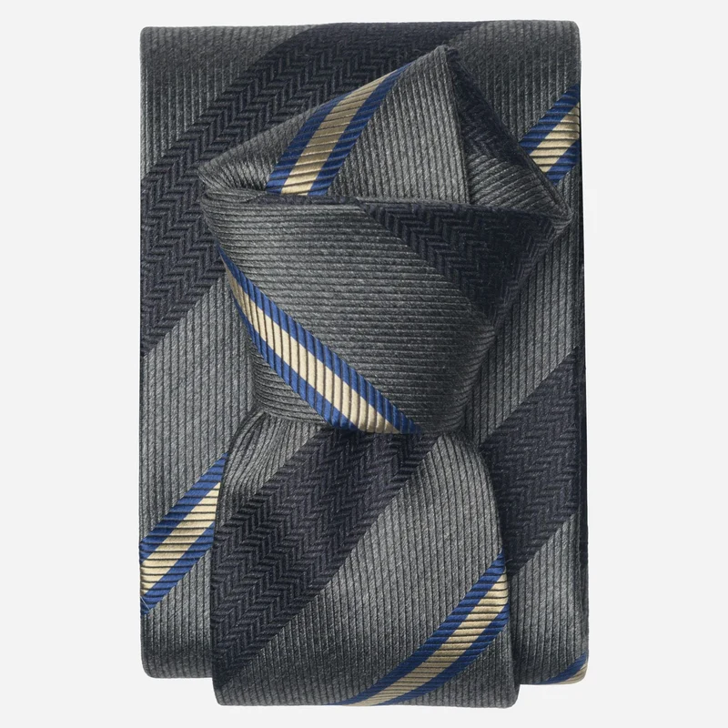 Flaminia - Silk Jacquard Tie - Charcoal Grey