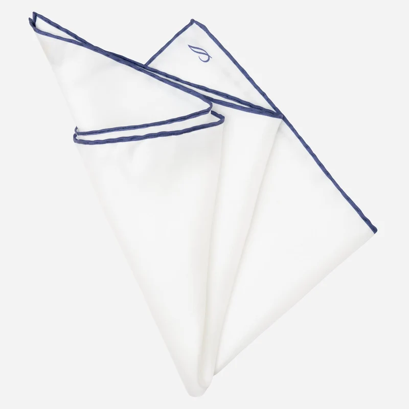 Mont Blanc - Silk Pocket Square - Navy