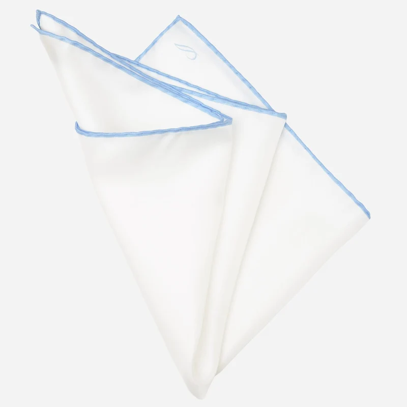 Mont Blanc - Silk Pocket Square - Sky Blue