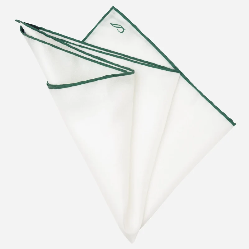 Mont Blanc - Silk Pocket Square - Dark Green