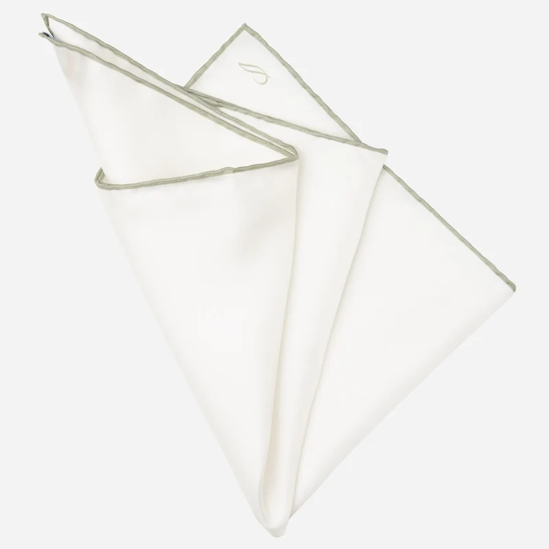 Mont Blanc - Silk Pocket Square - Light Sage
