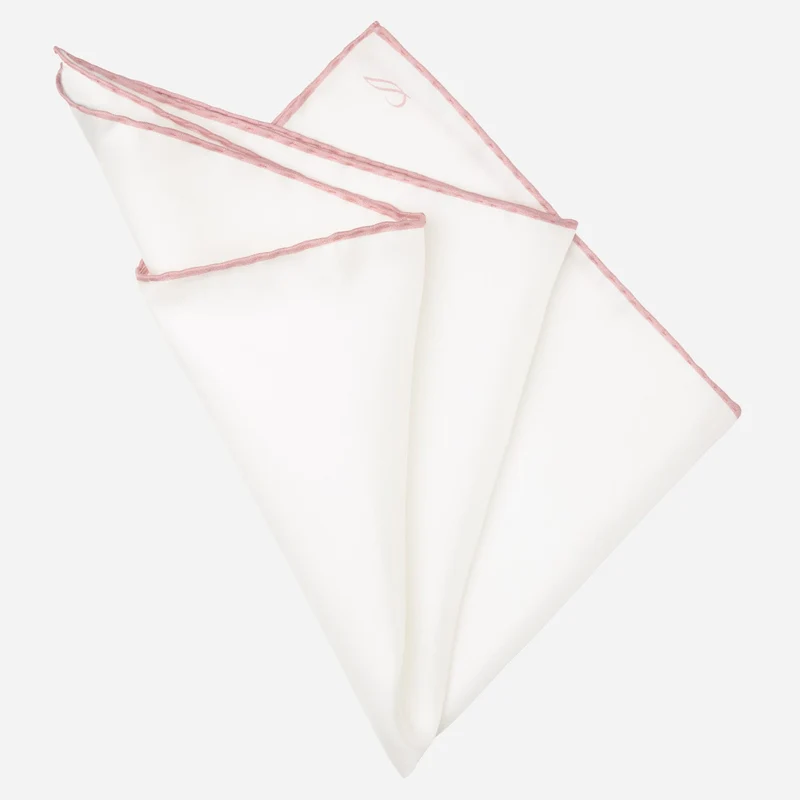 Mont Blanc - Silk Pocket Square - Pink