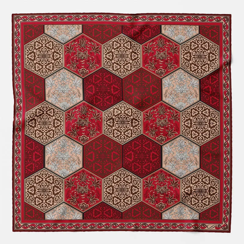 Dante - Silk Pocket Square - Red