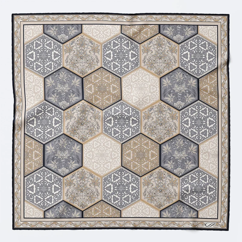 Dante - Silk Pocket Square - Grey