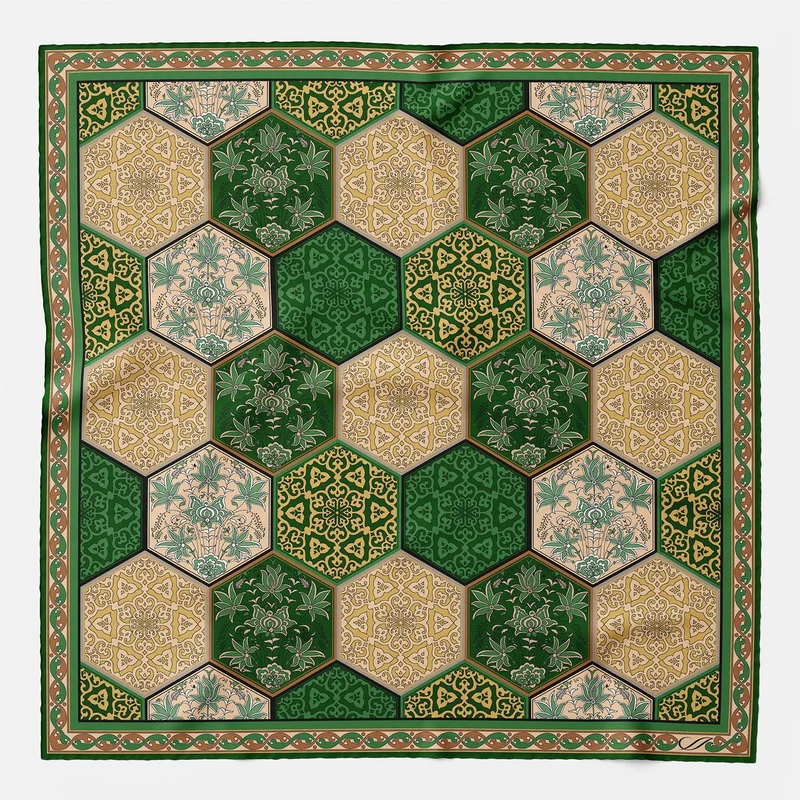Dante - Silk Pocket Square - Emerald Green