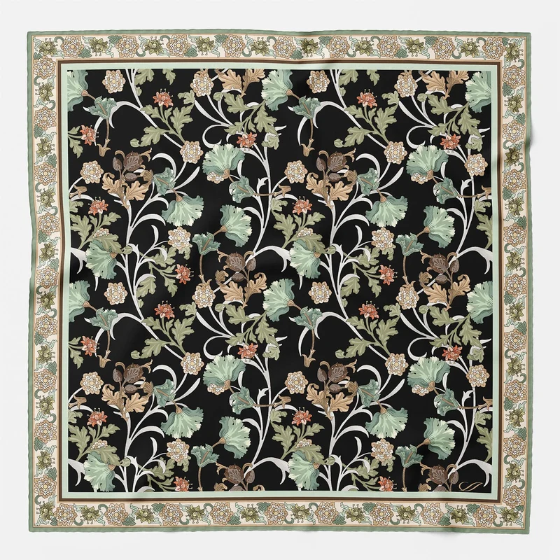 Ravello - Silk Pocket Square - Black