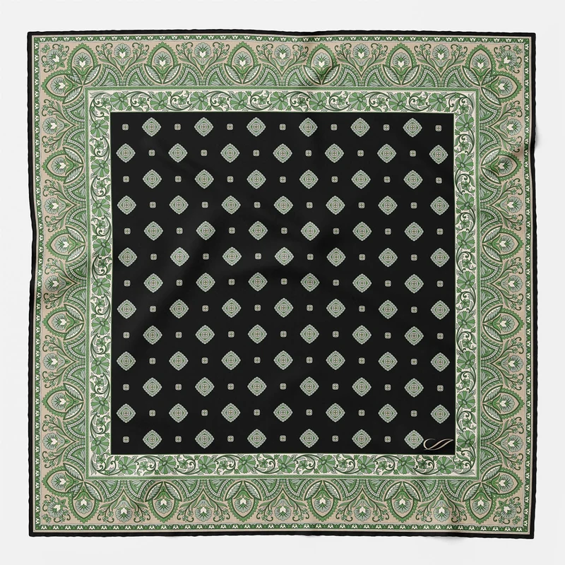 Savino - Silk Pocket Square - Green