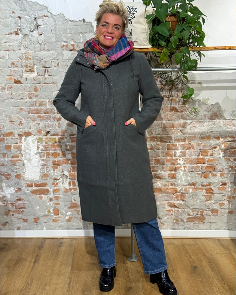 LANGERCHEN lange wollen trenchcoat MILPORT PLATINUM