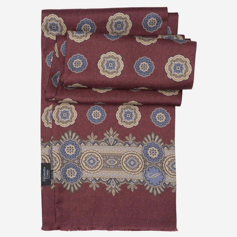 Silvestri - Silk Scarf - Burgundy