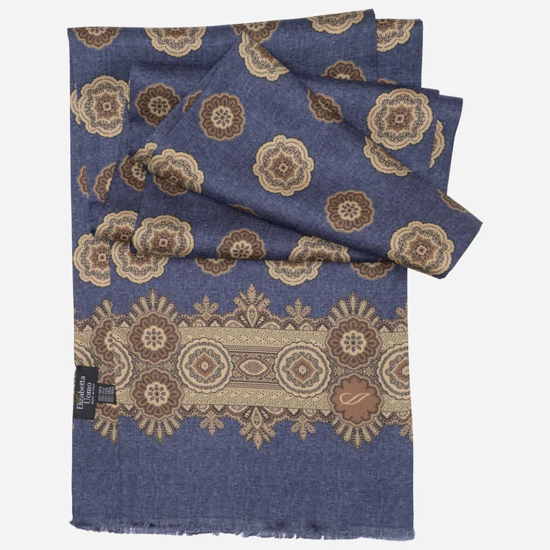 Silvestri - Silk Scarf - Blue