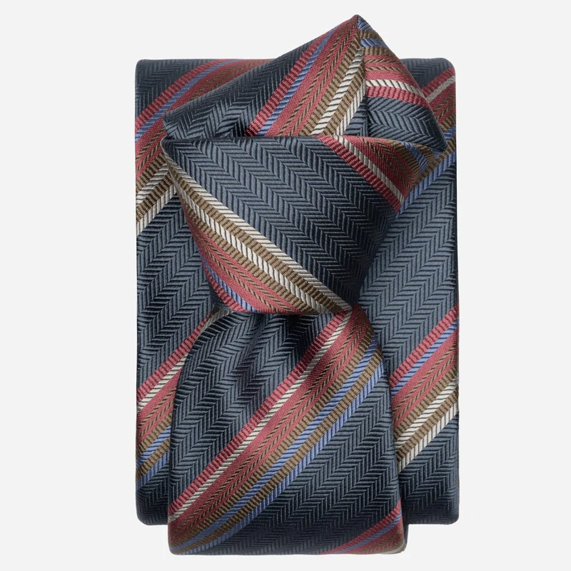 Murano - Silk Jacquard Tie - Steel Grey