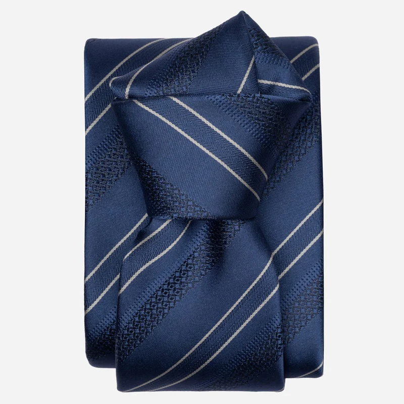 Varese - Silk Jacquard Tie - Marine Blue