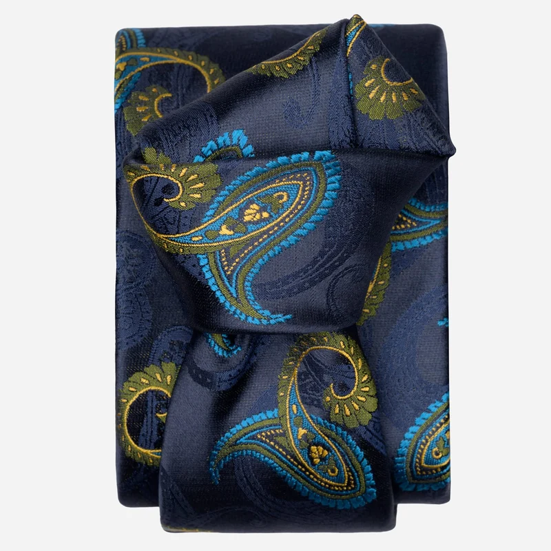 Romano - Silk Jacquard Tie - Navy
