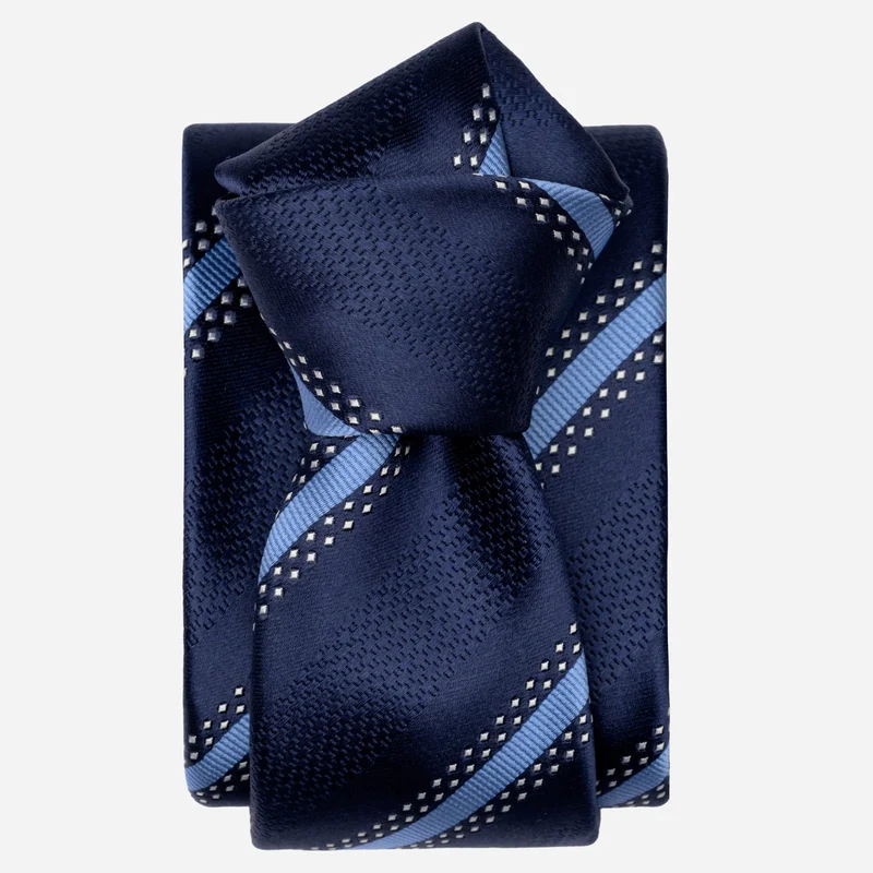 Tommaso - Silk Jacquard Tie - Navy