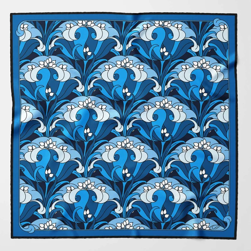 Taranto - Silk Pocket Square - Blue
