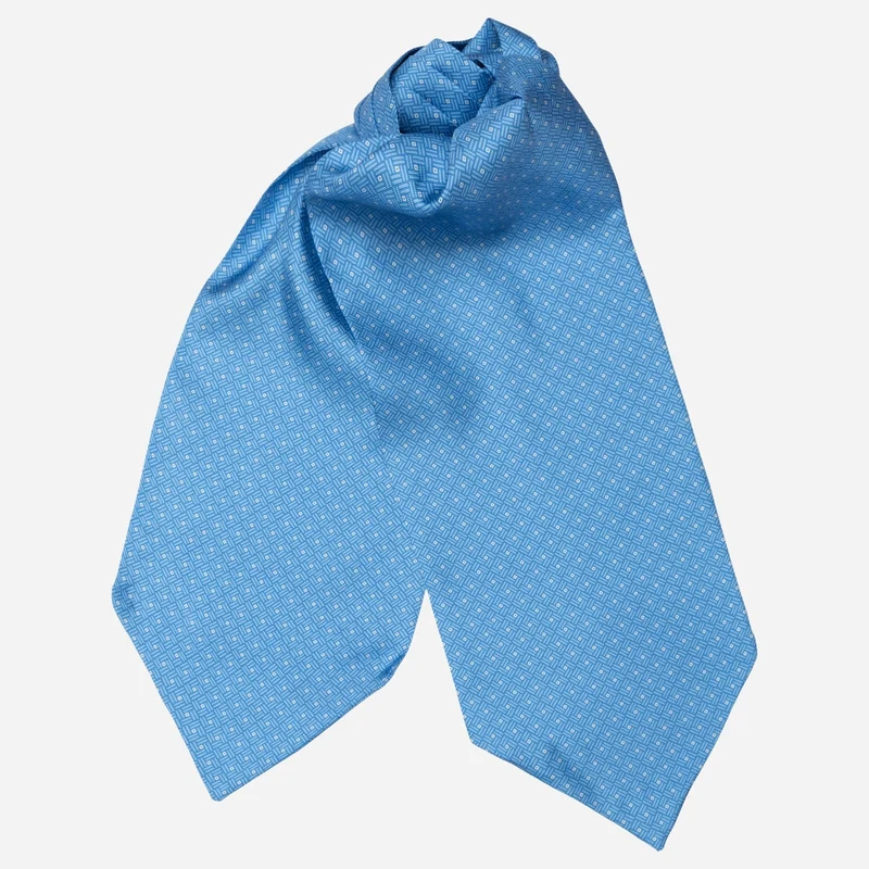 Sanremo - Silk Ascot Cravat Tie - Sky Blue